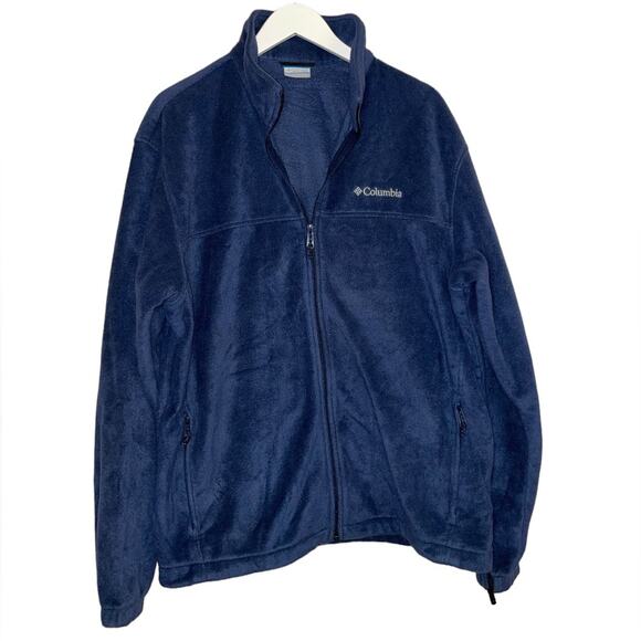 Columbia Blue Men’s Mountain 2.0 Full Zip Warm Fleece Jacket Sweater XL Like New - Picture 3 of 11